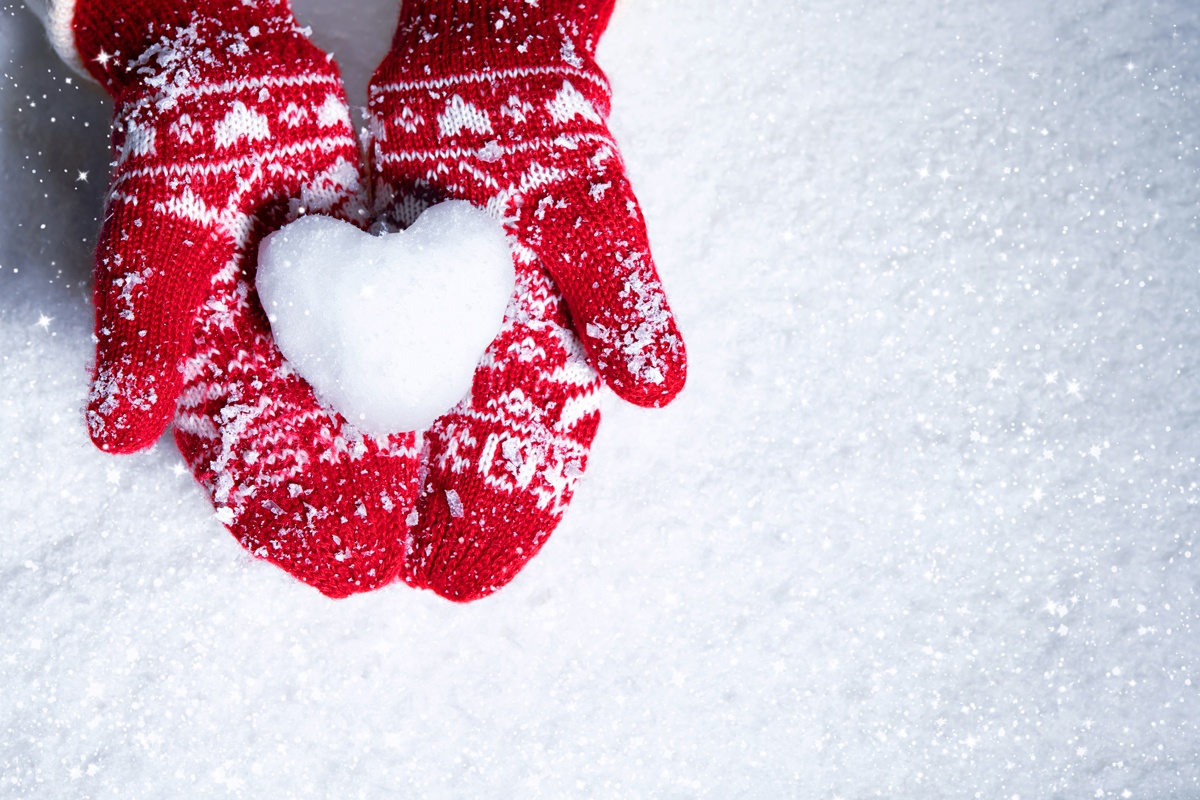 Hands, Mitts, Gratitude, Winter, Snow, Mittens, Valentine, Valentines, Heart Hands, Snow Heart, February