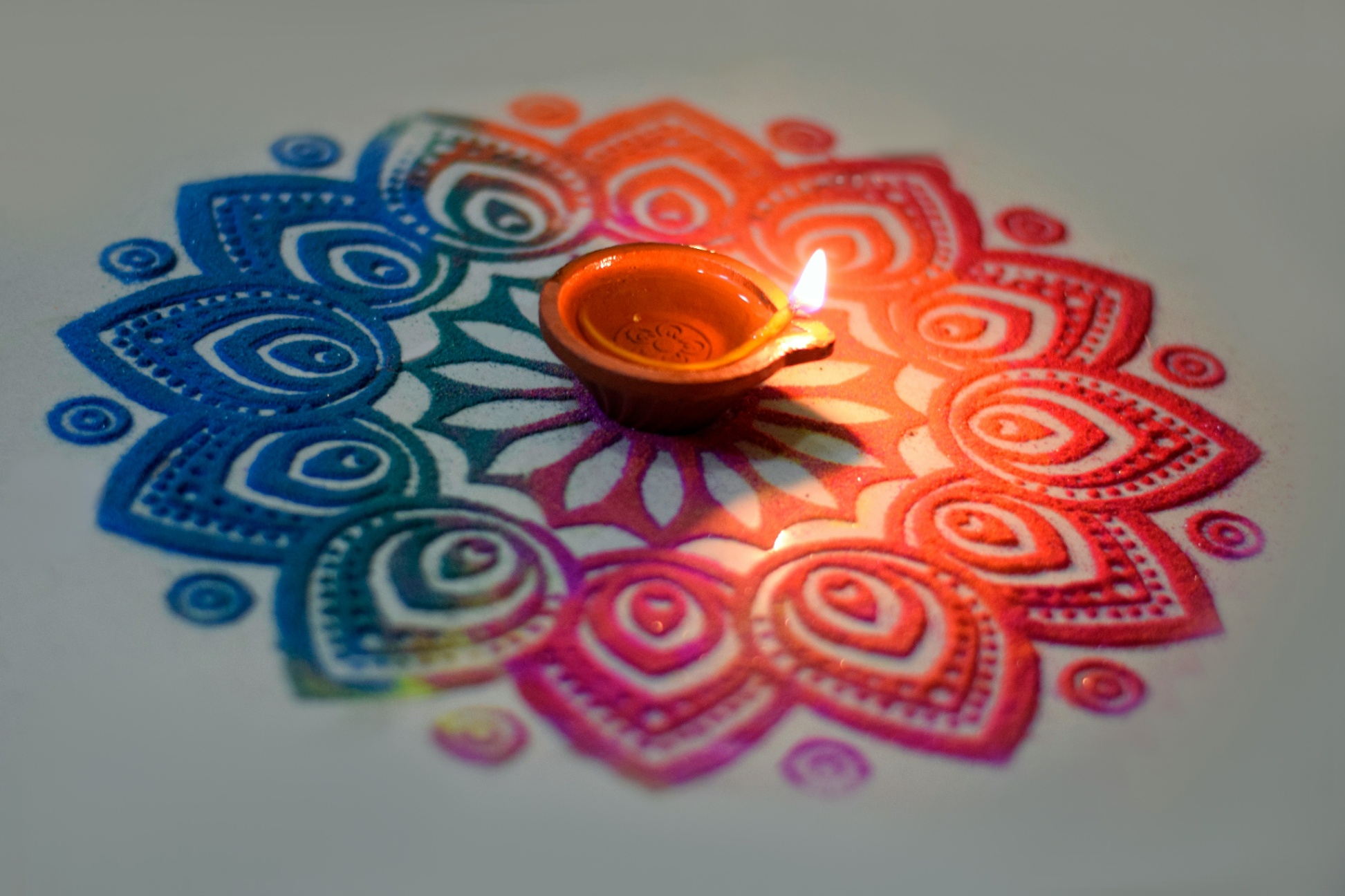 Rangoli and Diya